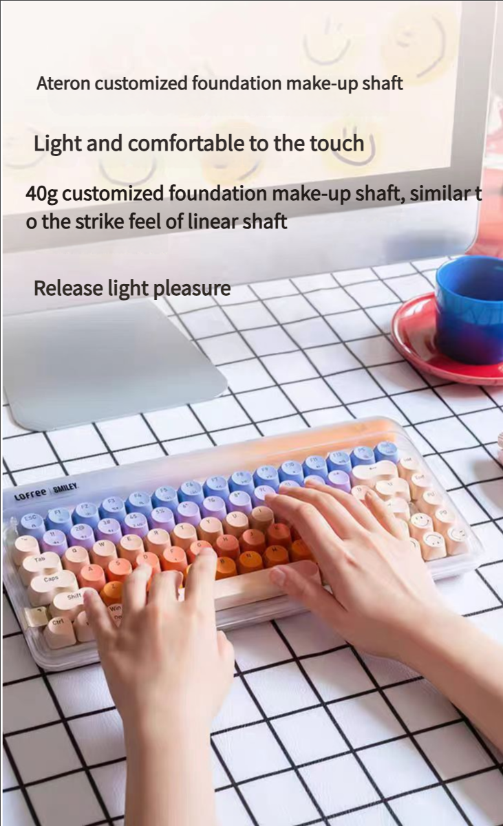 🎨 Color Mechanical Keyboard - 3 Modes: Wireless, Bluetooth, and Wired 🔗✨