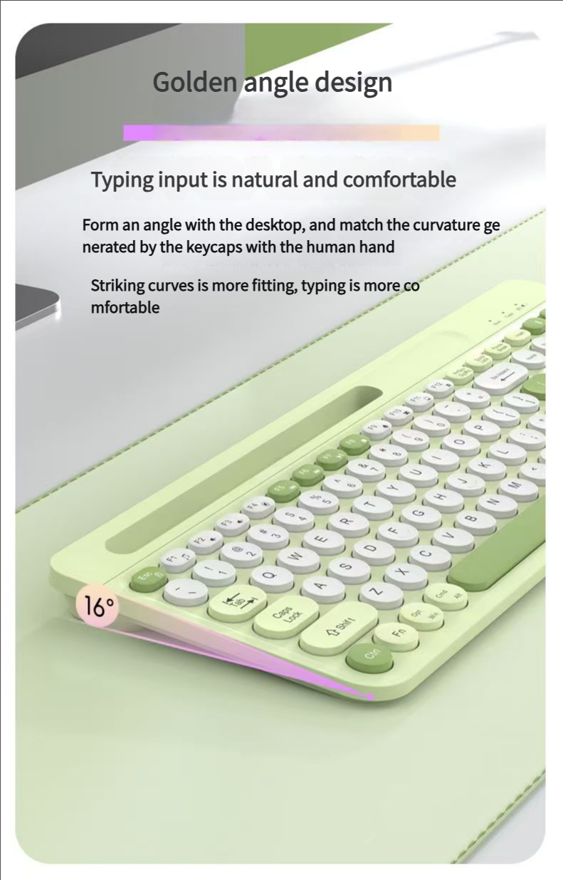 ✨Ultra-thin chiclet keyboard - smooth typing and comfortable touch + comes with a free mouse! 🖱️⌨️