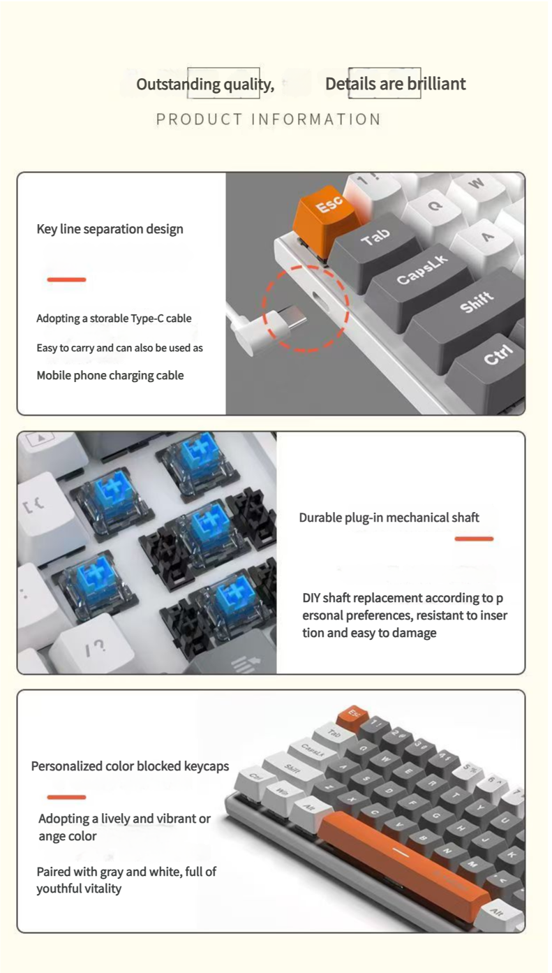 Professional gaming keyboard - fast response, winning operation